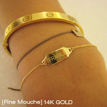 [Fine Mouche] Fragile Name Tag Bracelet